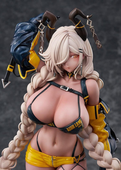 Azur Lane Owari Anime Expo 2024 Ver. 1/7 Scale Figure in black and yellow outfit with long braids and detailed base