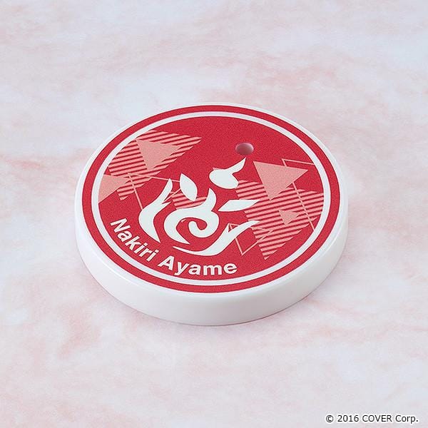 Hololive Nendoroid No.1951 Nakiri Ayame re-run chibi figure with oni horns, mask, and red shrine maiden outfit