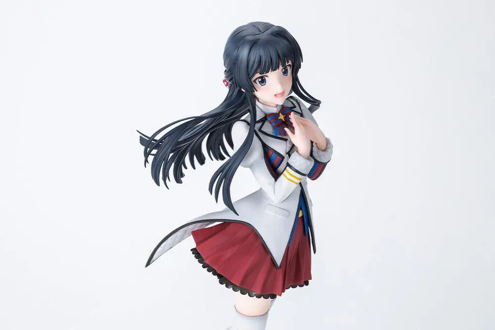 The Idolmaster Million Live Shizuka Mogami The Animation 1/8 scale figure wearing a white jacket, red skirt, and knee-high socks.