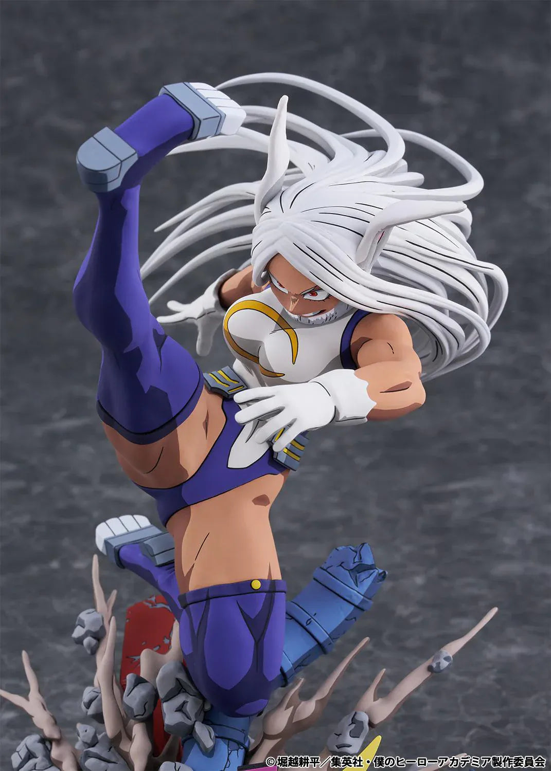 Mirko My Hero Academia 1/8 scale figure with dynamic kick pose and 2D shading effect