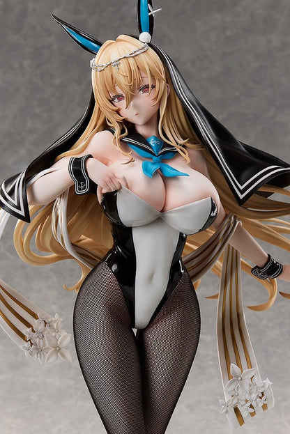 Azur Lane Implacable Bunny Ver 1/4 scale figure featuring glossy bunny suit, fishnet stockings, and flowing blonde hair