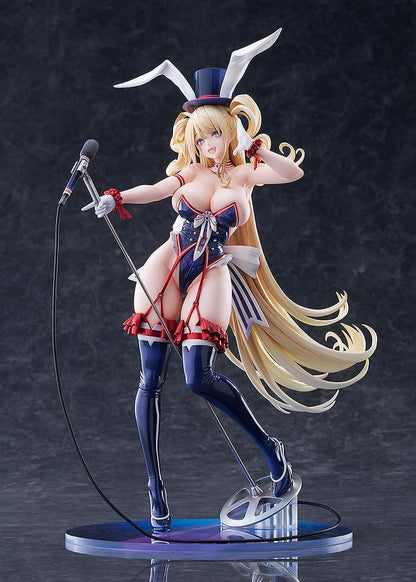 Azur Lane Guam Stage Setting Charmer 1/7 scale figure in bunny stage outfit holding microphone