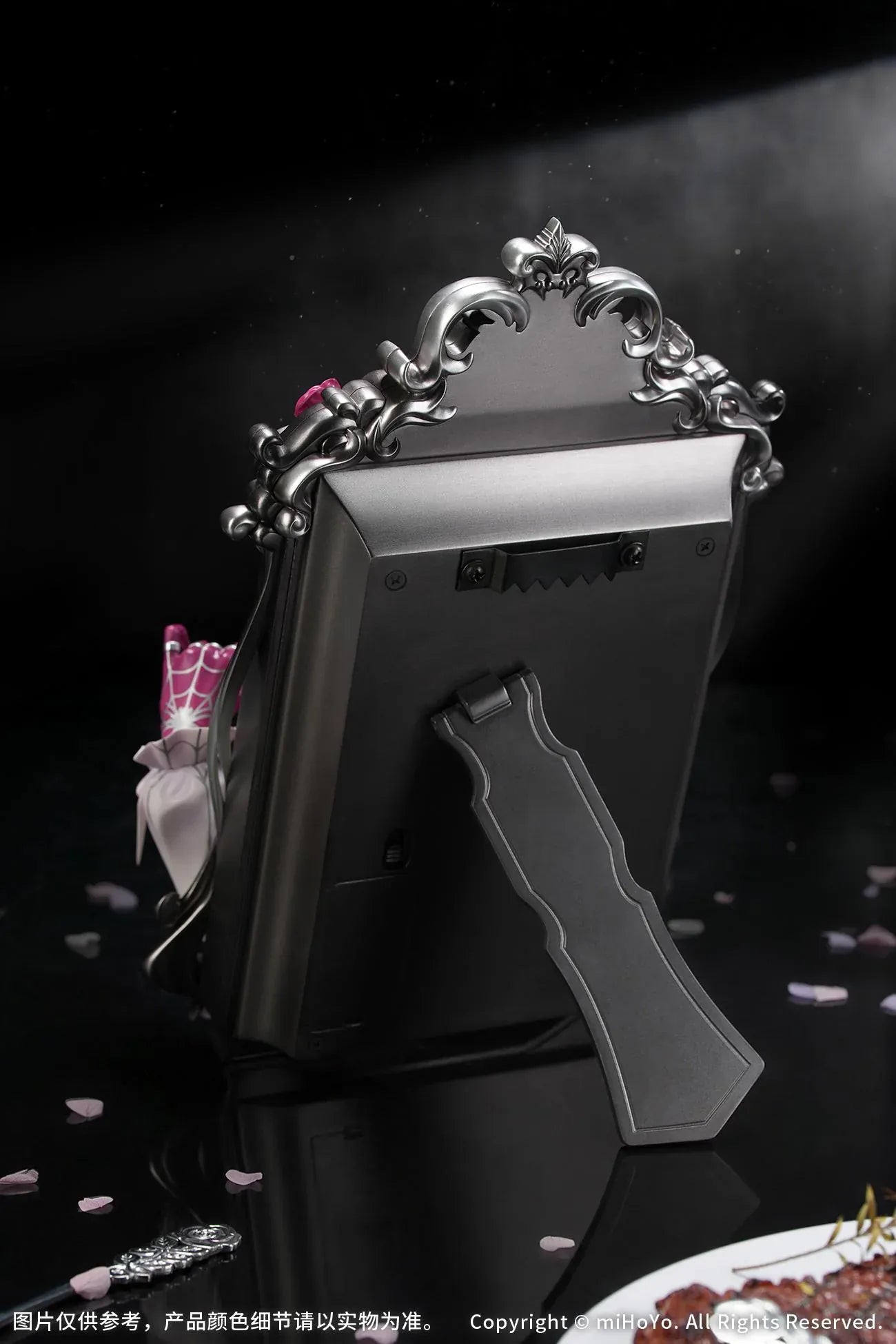 Honkai Star Rail Diorama Series Kafka Patience is All You Need Ver. Diorama Art Frame featuring Kafka with magenta hair, ornate frame, rose accents, and gothic-inspired display details.