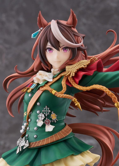 Uma Musume Pretty Derby Symboli Rudolf Signature Racewear Ver 1/7 scale figure wearing green uniform with red cape.