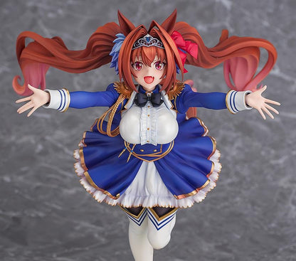 Umamusume Pretty Derby Your Scarlet Tailwind Daiwa Scarlet 1/7 Scale Figure with red twin-tails, horse ears, blue-and-white outfit, and dynamic pose
