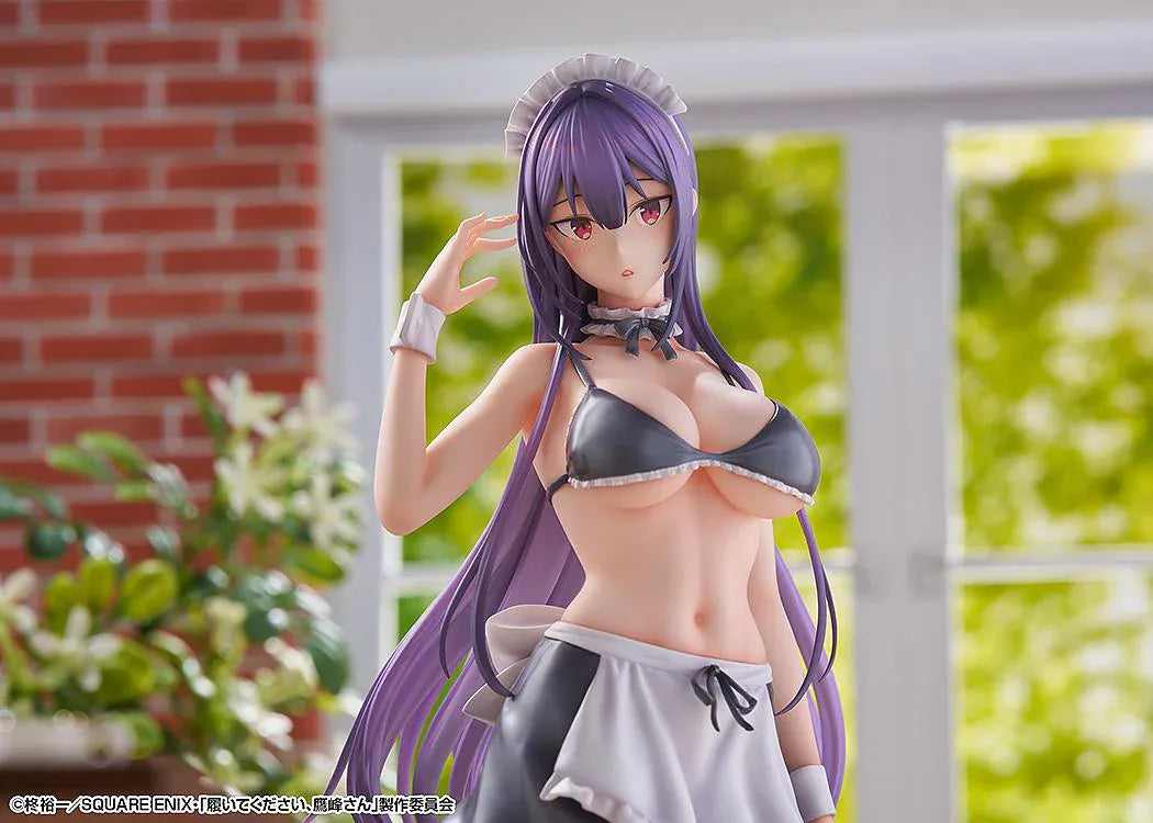 Please Put Them On, Takamine-san Takane Takamine 1/6 Scale Figure featuring Takane with long purple hair, red eyes, maid-inspired outfit, apron details, and elegant display pose.
