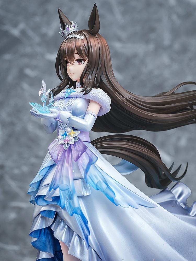 Umamusume Pretty Derby Glacialis Vega Admire Vega 1/7 scale figure wearing elegant blue silver and lavender gown