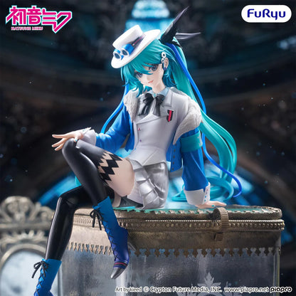 Vocaloid Hatsune Miku MIKU WITH YOU 2025 Version Noodle Stopper Figure in a blue and white outfit