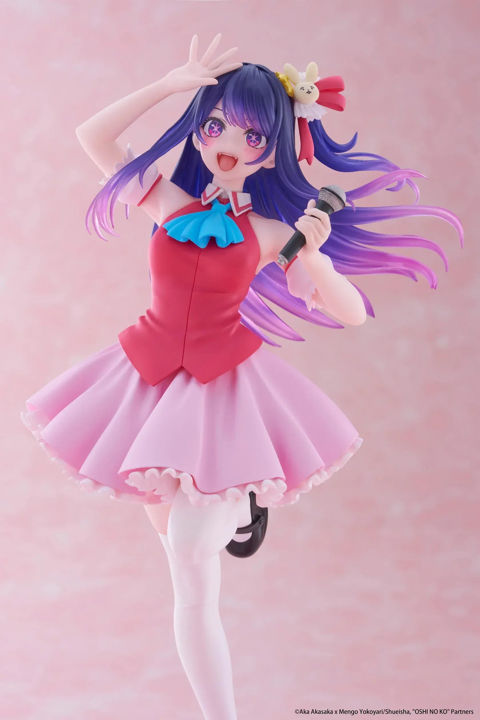 Ai Hoshino B-Komachi version Coreful figure from Oshi no Ko holding microphone on star base