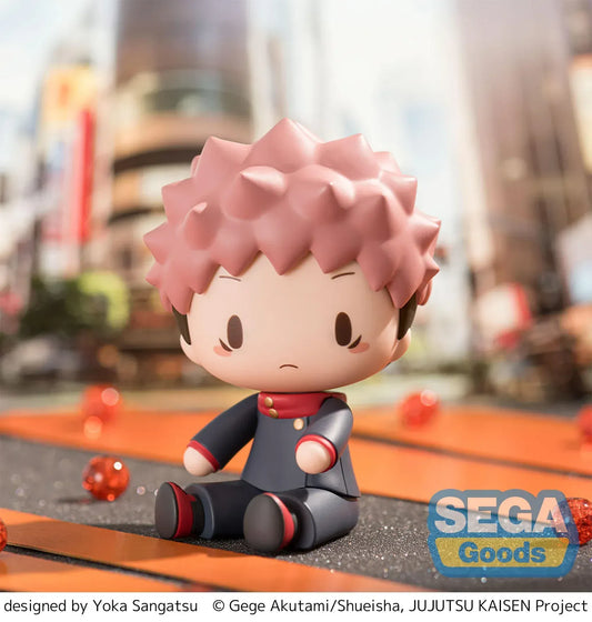 Jujutsu Kaisen Yuji Itadori Fuwa Petit chibi figure seated in school uniform