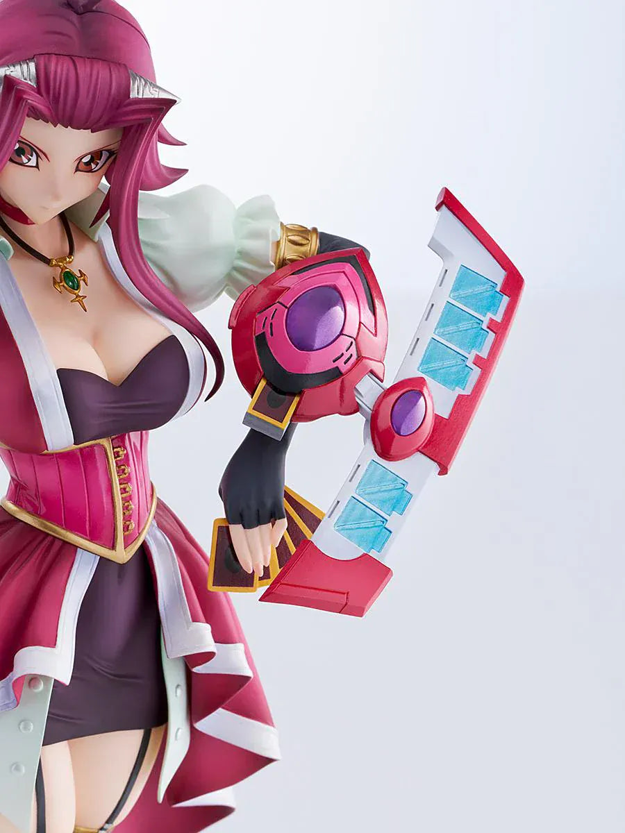 Yu-Gi-Oh! 5D’s Akiza Izinski 1/7 scale anime figure with Duel Disk and flowing costume details