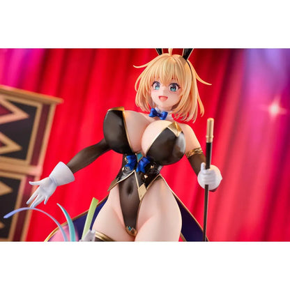 Nadare Takamine Illustration Sophia F. Shirring Magician Bunny Ver. 1/6 scale figure wearing a glossy black magician bunny outfit with a top hat and colorful ribbon effects