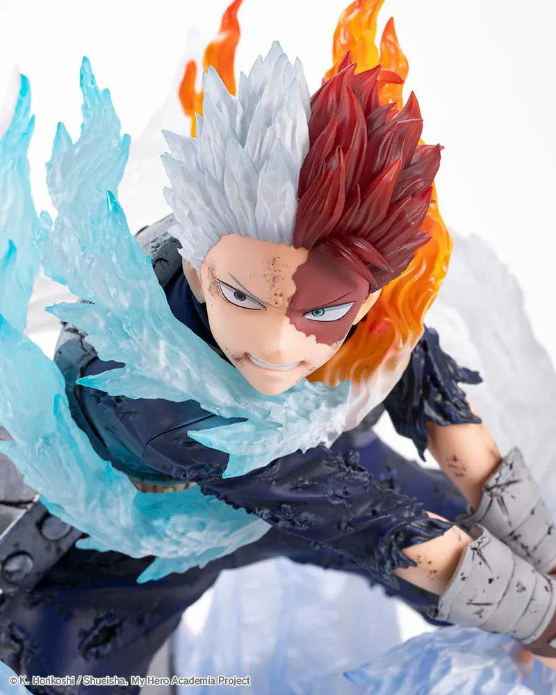 Shoto Todoroki Coldflames Pale Blade 1/8 scale figure with ice and fire effects from My Hero Academia