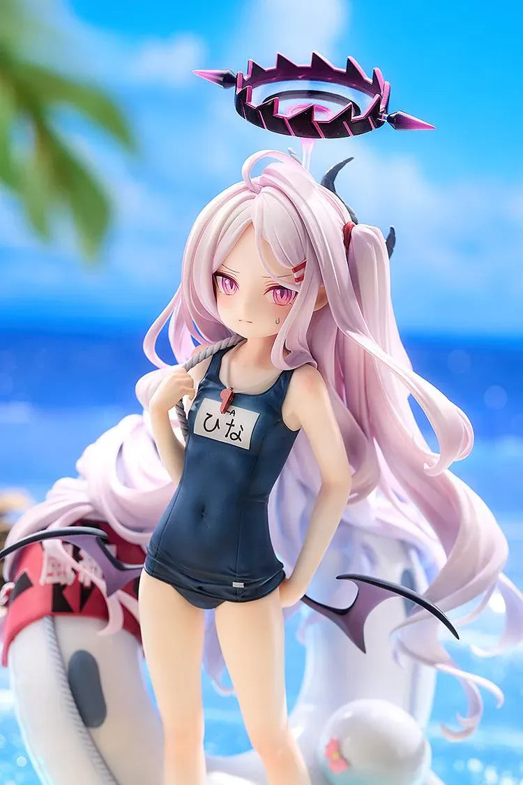 Blue Archive Hina Swimsuit 1/7 Scale Figure featuring Hina with a swim ring, school swimsuit, and water-themed display base