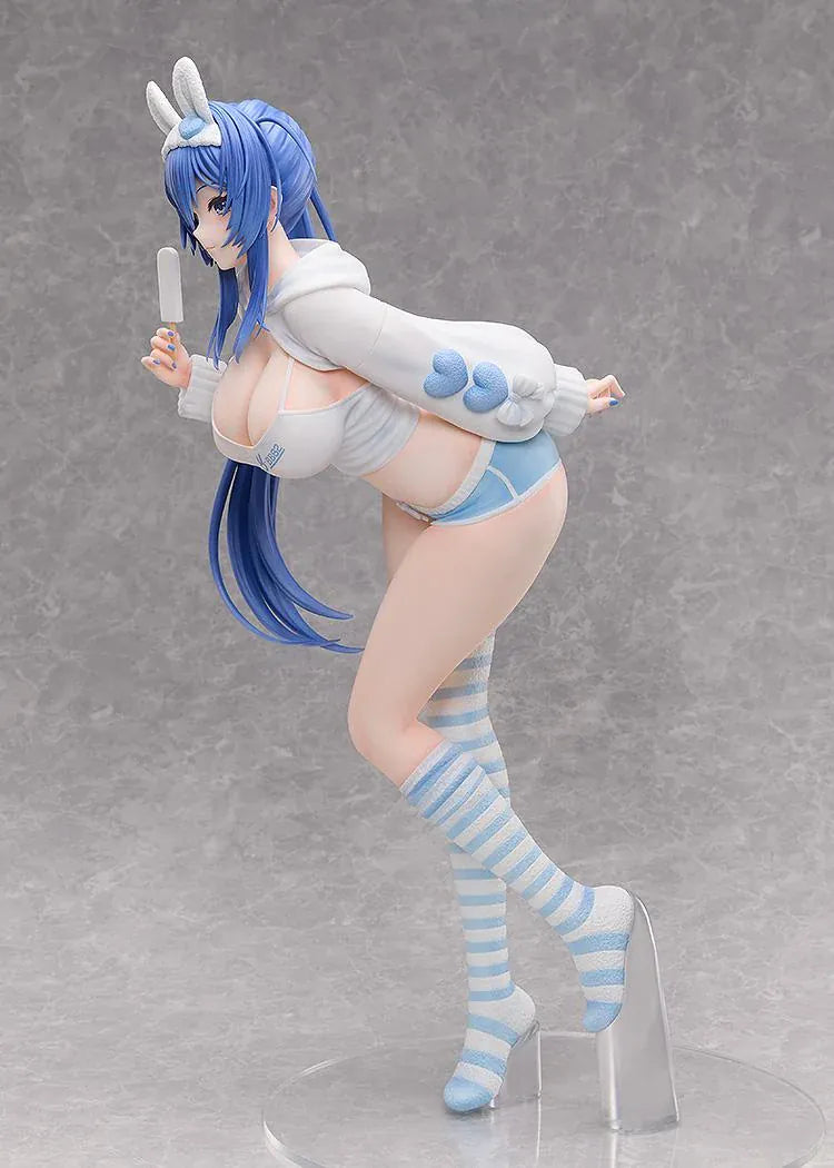 Azur Lane New Jersey Private Quarters Ver 1/3 Scale Figure with blue hair, bunny accessories, striped socks and frozen treat