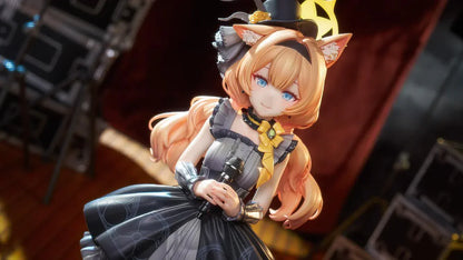 Blue Archive Mari Idol Memorial Lobby Ver 1/7 scale figure holding microphone in black dress