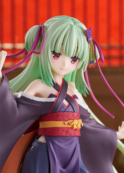 Senkoi Manbana POP UP PARADE Murasame L Size Figure featuring Murasame with long mint-green hair, kimono-style outfit, flowing sleeves, and butterfly hair accessory.