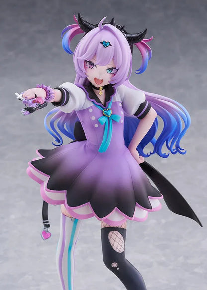 NEEDY GIRL OVERDOSE Purple Lollipop 1/7 scale figure featuring a dynamic pose, gradient purple hair, and a detailed pastel outfit