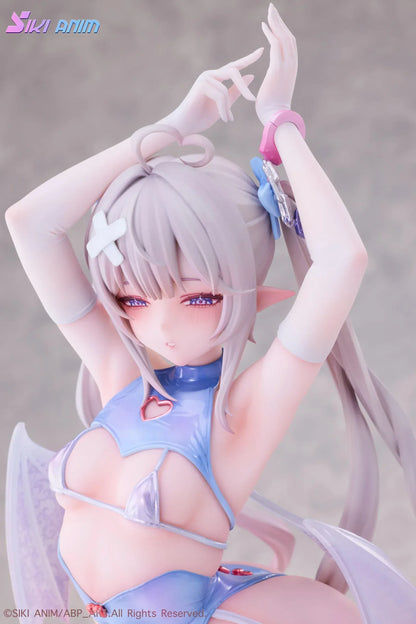AbP_Art Illustration Sayume 1/6 scale figure with pastel blue outfit, small wings, long silver hair, and heart-shaped display base