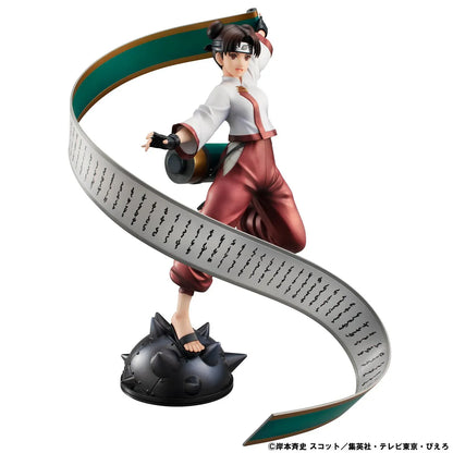 Naruto Shippuden Naruto Gals Tenten Figure with a large flowing ninja scroll and dynamic battle pose
