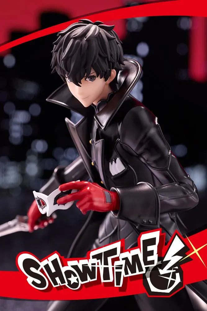 Persona 5 Royal Oshi Works Joker figure featuring Joker in his Phantom Thief outfit holding his signature dagger and mask on a themed display base