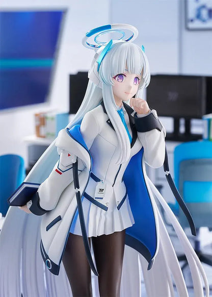 Blue Archive G.S. Collection Noa Classified Record 1/7 scale figure wearing her Millennium Academy uniform with flowing silver hair