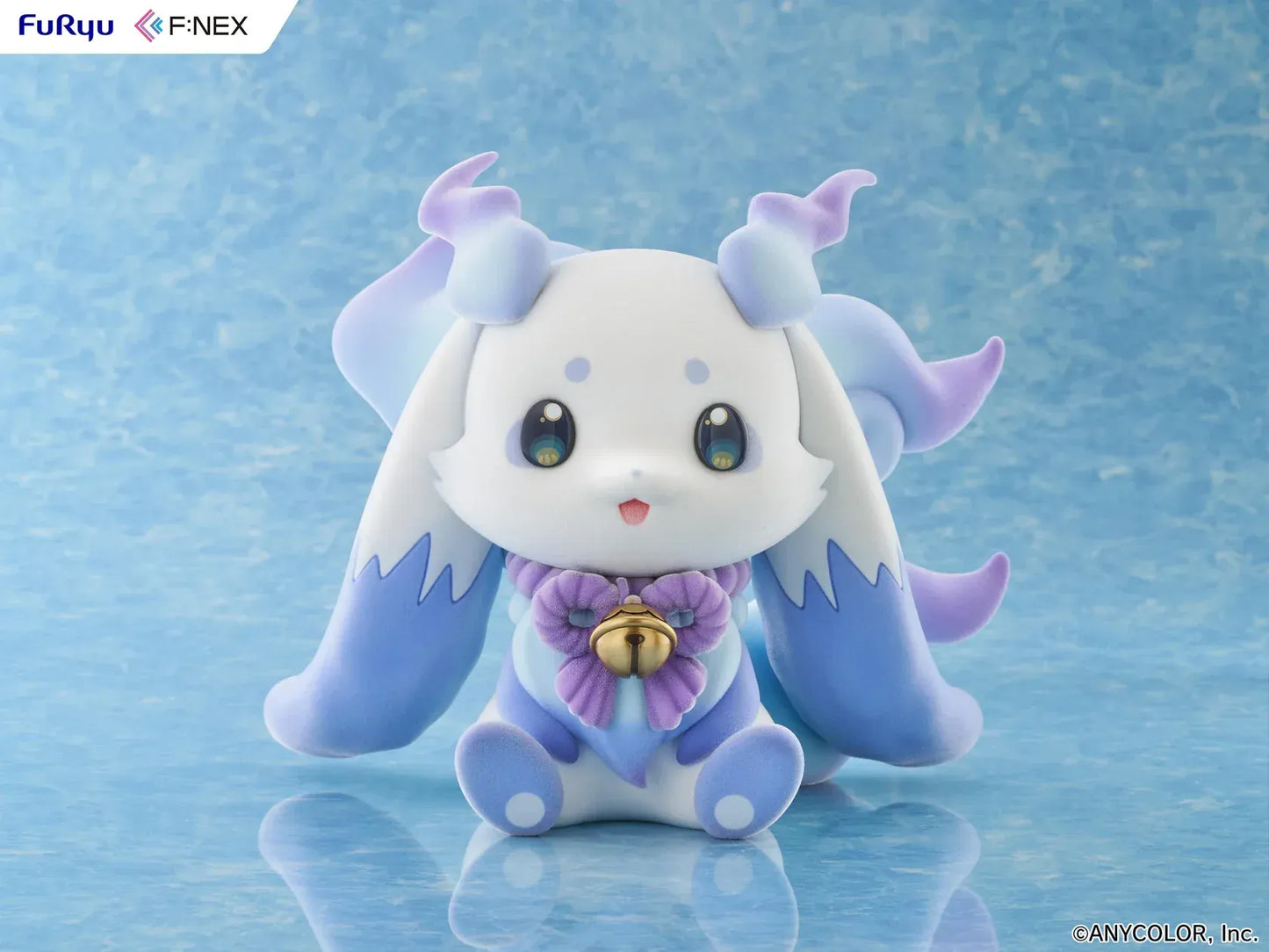 Nijisanji Lunlun 1/2 scale flocked soft vinyl figure featuring pastel colors and bell accessory