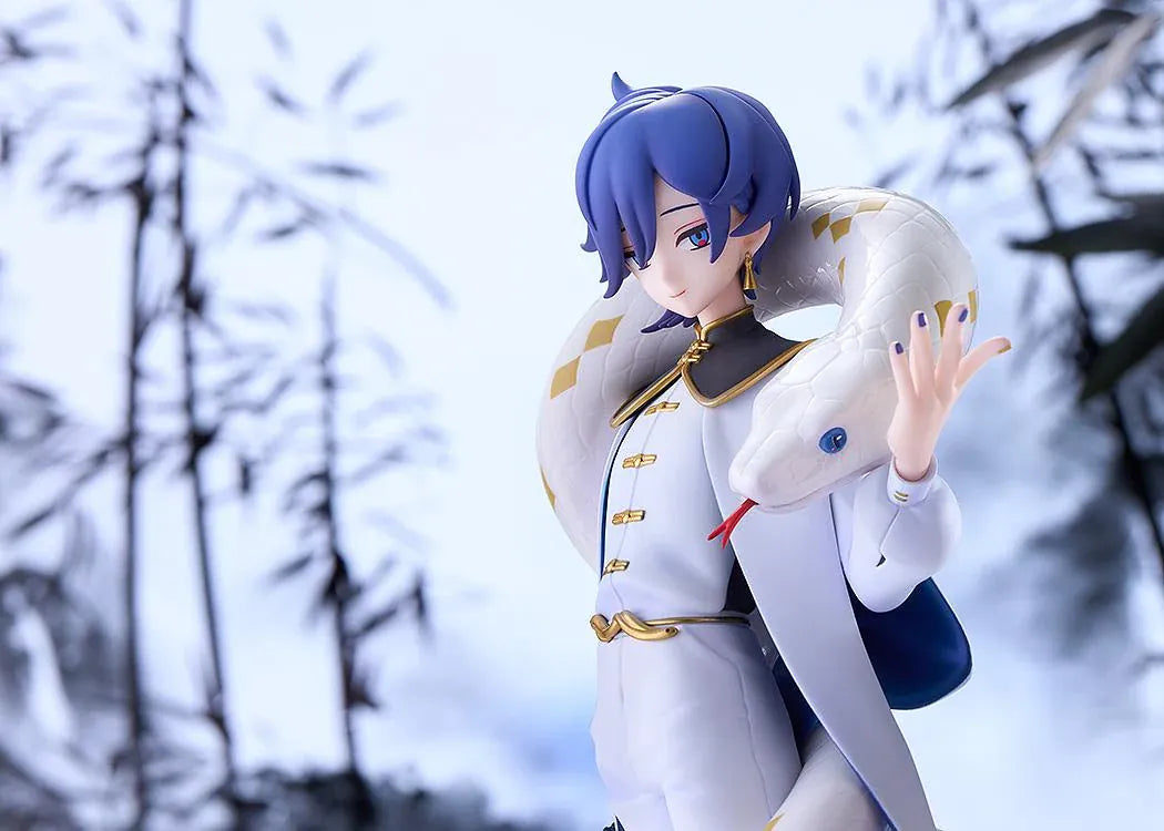 KAITO Chinese Style Ver. 1/7 scale figure wearing an elegant white and blue outfit with gold accents and a large white snake.
