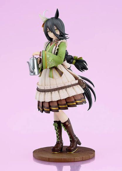 Uma Musume Pretty Derby Manhattan Cafe Willow-Green Evening 1/7 scale figure holding coffee pot with wooden base