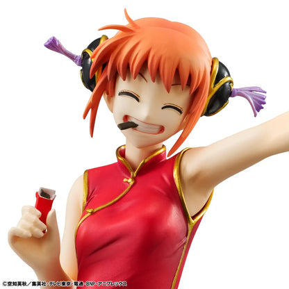 Gintama G.E.M. Series Kagura Figure Limited Repeat Reissue wearing her red Chinese-style dress and holding a purple umbrella