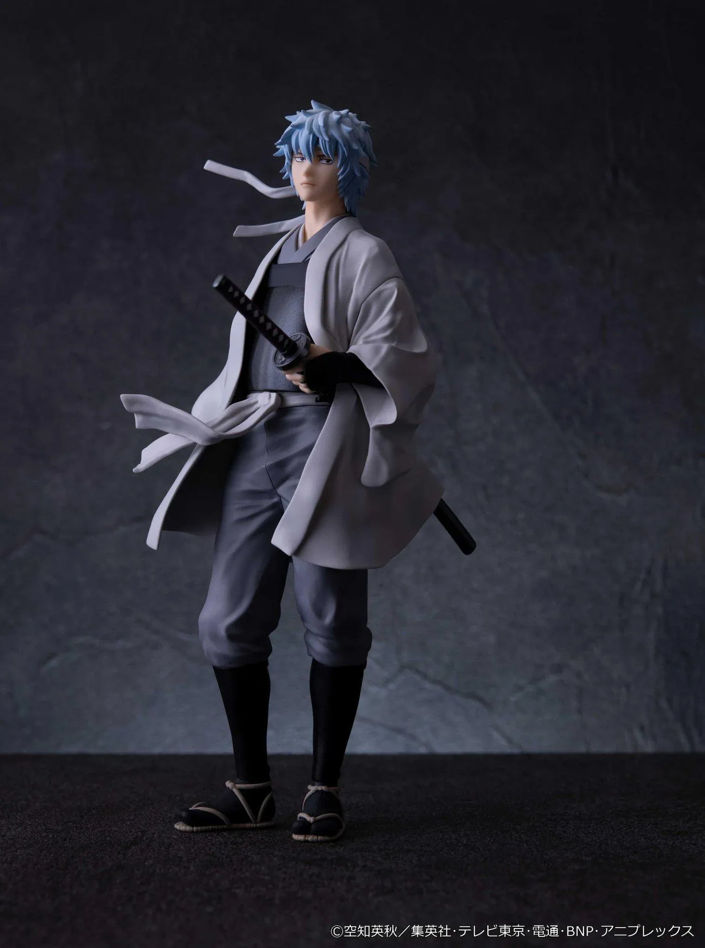 Gintama G.E.M. Carat Series Gintoki Sakata Joi-Shishi Ver. figure wearing traditional white and gray attire with a katana