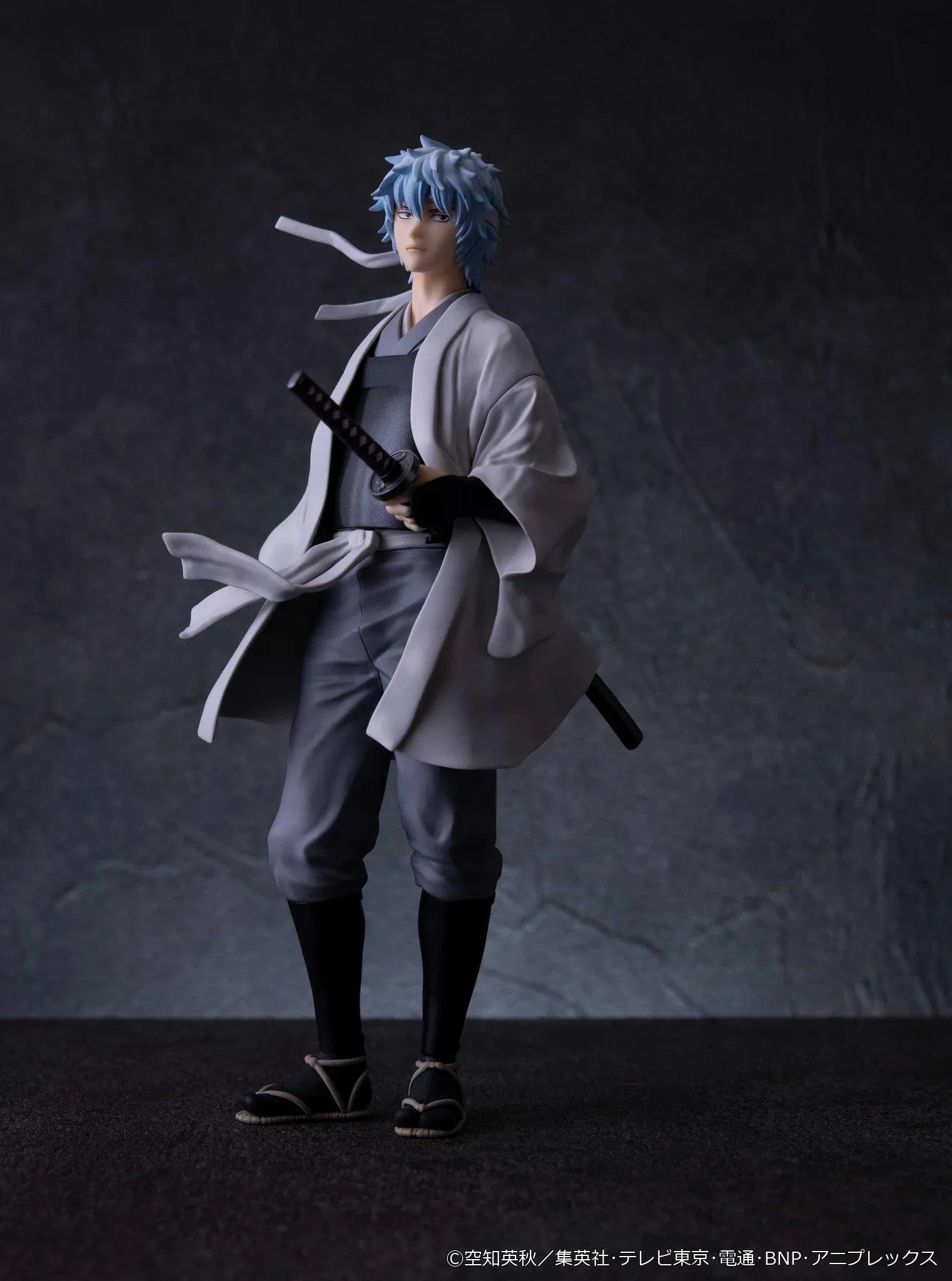Gintama G.E.M. Carat Series Gintoki Sakata Joi-Shishi Ver. figure wearing traditional white and gray attire with a katana