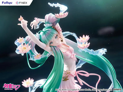 Vocaloid Hatsune Miku Water Lily Ver. 1/7 scale figure with flowing hair translucent water effects and lotus flowers