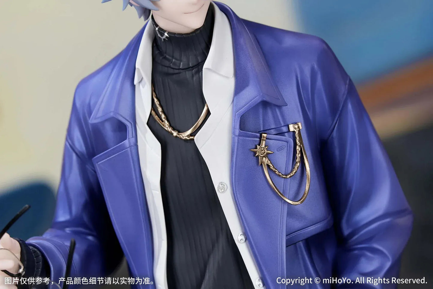 Gift+ Honkai Star Rail Phainon Express Travel Notes Ver. 1/8 Scale Figure wearing a blue long coat and holding glasses