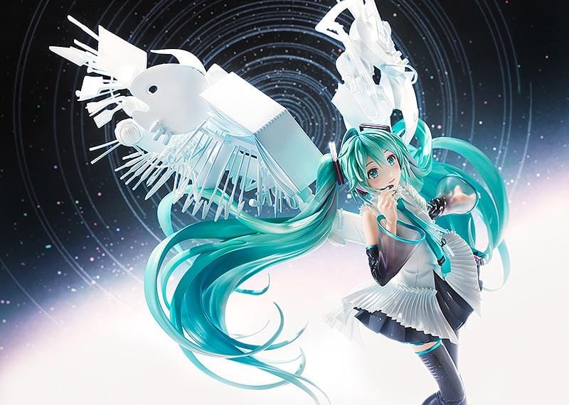 Hatsune Miku Happy 16th Birthday Version 1/7 scale anime figure with flowing teal hair and musical themed base