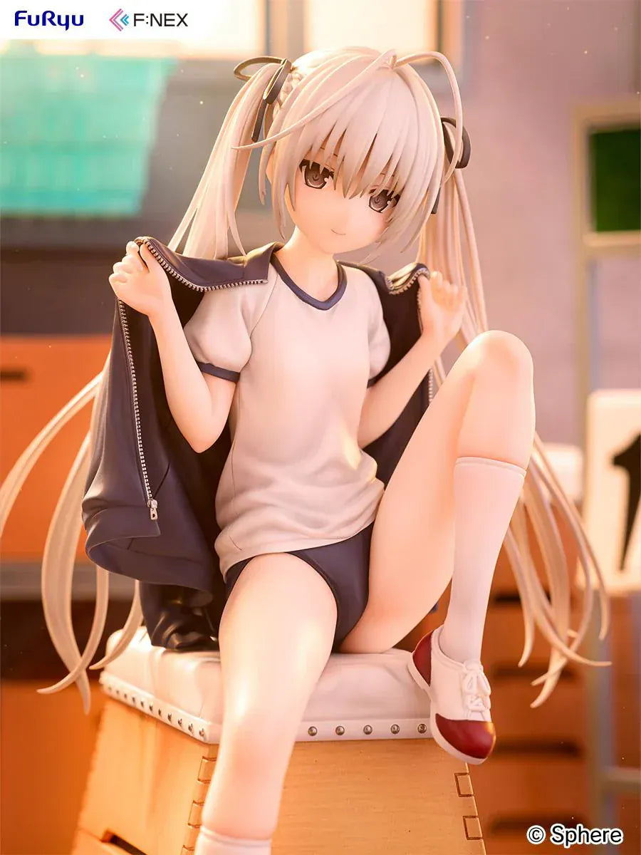 Yosuga no Sora Sora Kasugano Bloomers Ver 1/7 scale figure sitting on wooden vaulting box wearing gym uniform and bloomers.