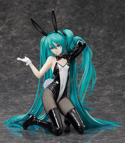 Vocaloid B-Style Hatsune Miku Art by SanMuYYB Bunny Ver. 1/4 Scale Figure Reissue featuring Miku in a black and white bunny outfit with teal twin tails and bunny ears.