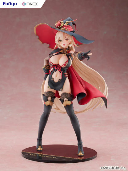 Nijisanji Nui Sociere 1/7 scale figure by FuRyu F:NEX in witch-inspired outfit with dynamic pose