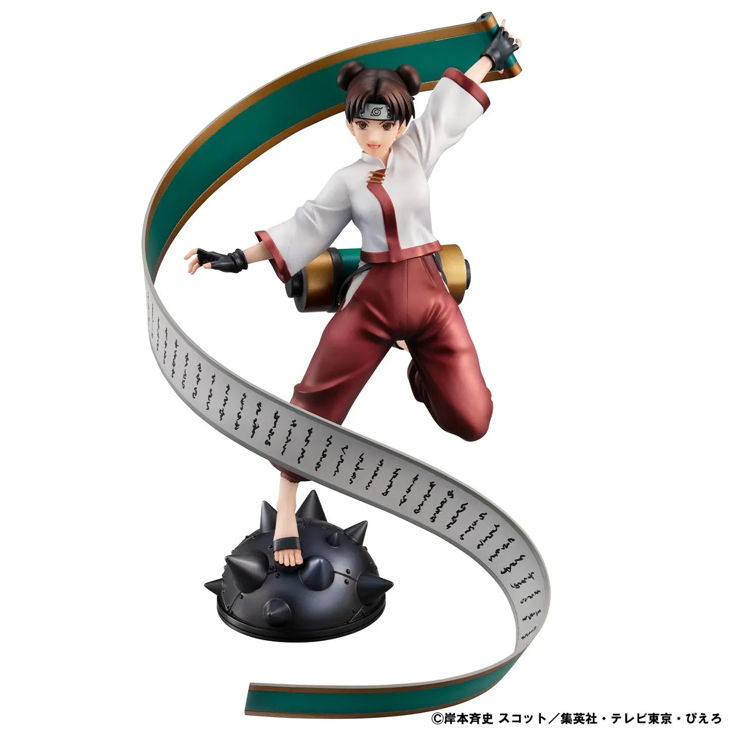 Naruto Shippuden Naruto Gals Tenten Figure with a large flowing ninja scroll and dynamic battle pose