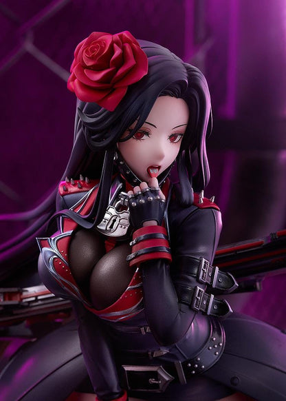 Goddess of Victory: NIKKE Maiden 1/7 Scale Figure in black and red outfit with rose accessory and weapon wings