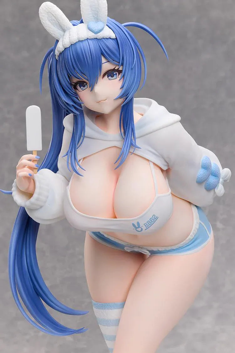 Azur Lane New Jersey Private Quarters Ver 1/3 Scale Figure with blue hair, bunny accessories, striped socks and frozen treat