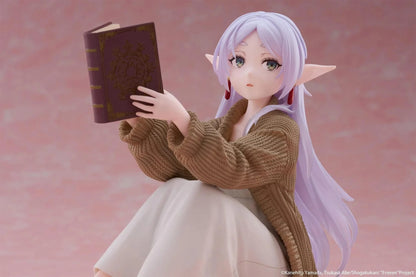 Frieren Beyond Journey’s End Desktop Cute Frieren Roomwear Ver. figure sitting and reading a book