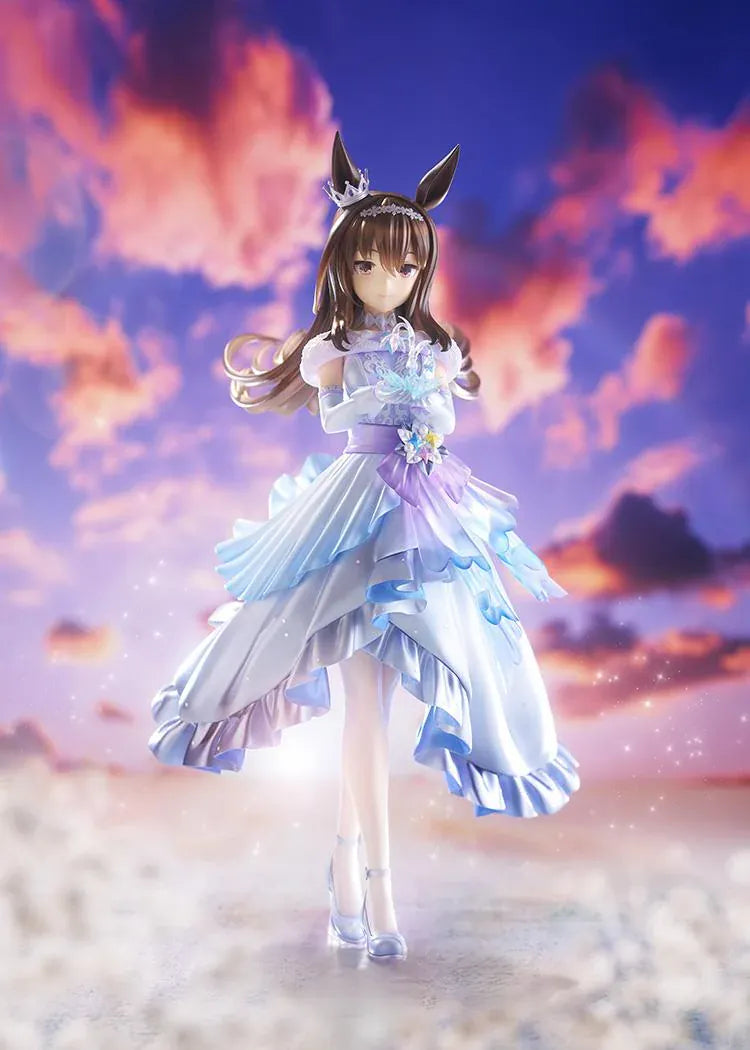 Umamusume Pretty Derby Glacialis Vega Admire Vega 1/7 scale figure wearing elegant blue silver and lavender gown