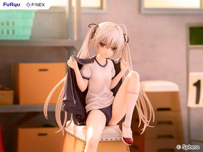 Yosuga no Sora Sora Kasugano Bloomers Ver 1/7 scale figure sitting on wooden vaulting box wearing gym uniform and bloomers.