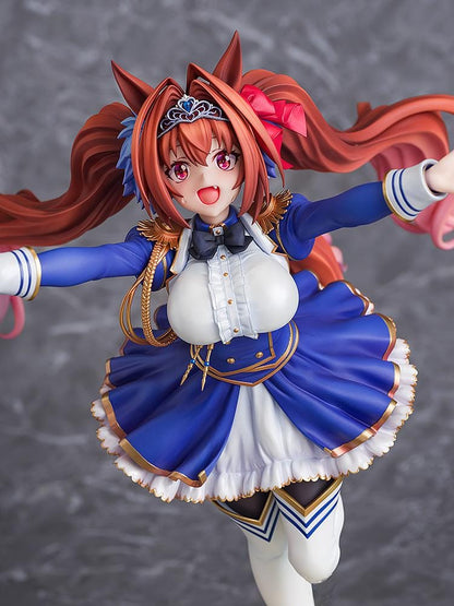 Umamusume Pretty Derby Your Scarlet Tailwind Daiwa Scarlet 1/7 Scale Figure with red twin-tails, horse ears, blue-and-white outfit, and dynamic pose