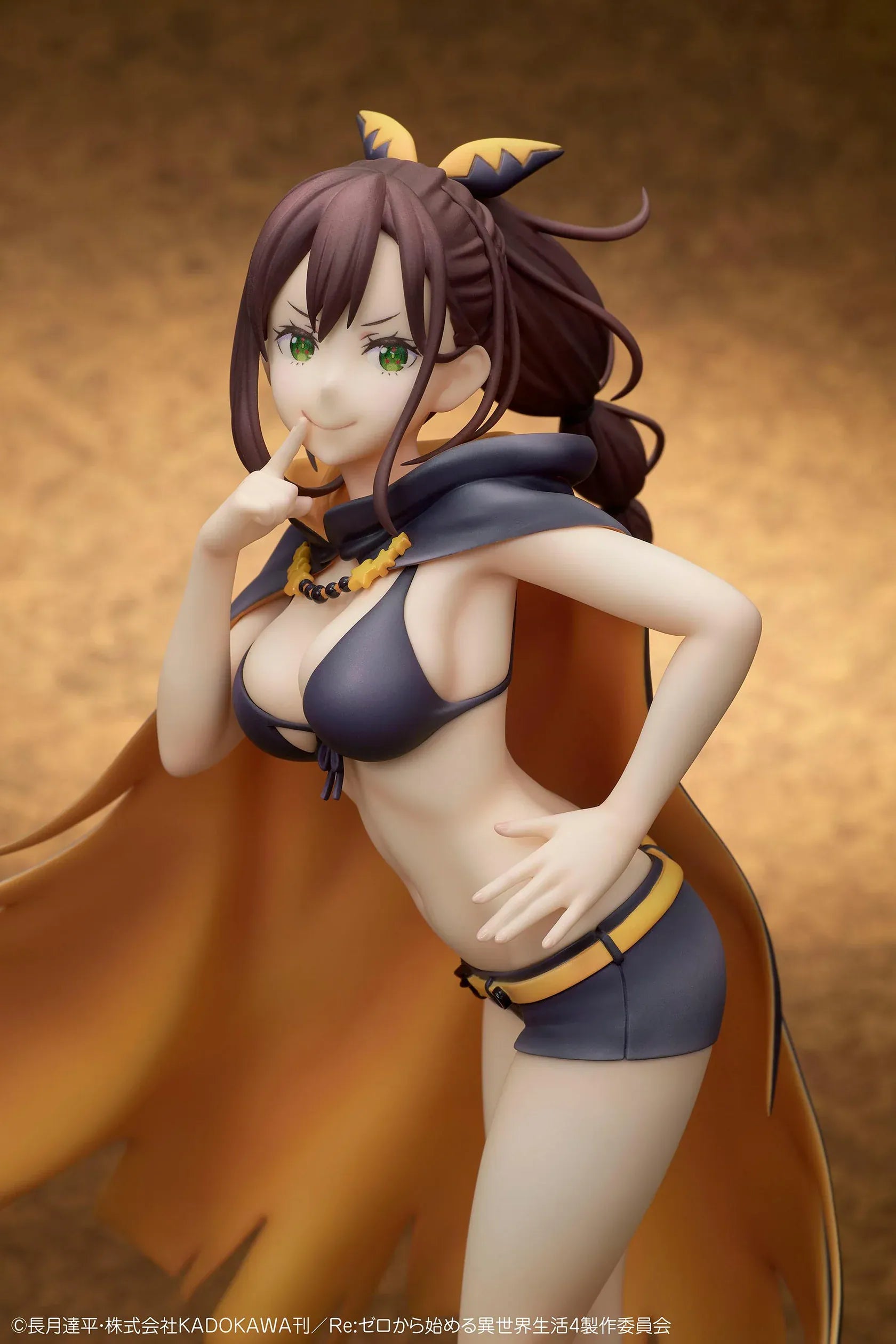 Re Zero Shaula 1/7 scale figure with flowing cape dynamic pose and fantasy themed stone base