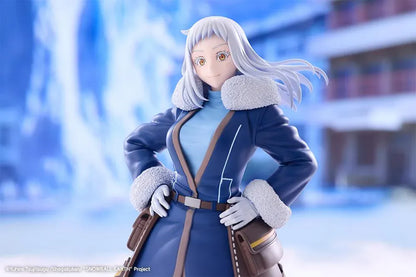 Ao Nogi figure standing with hands on hips on a black base, wearing a long navy coat with white trim and brown utility pockets.