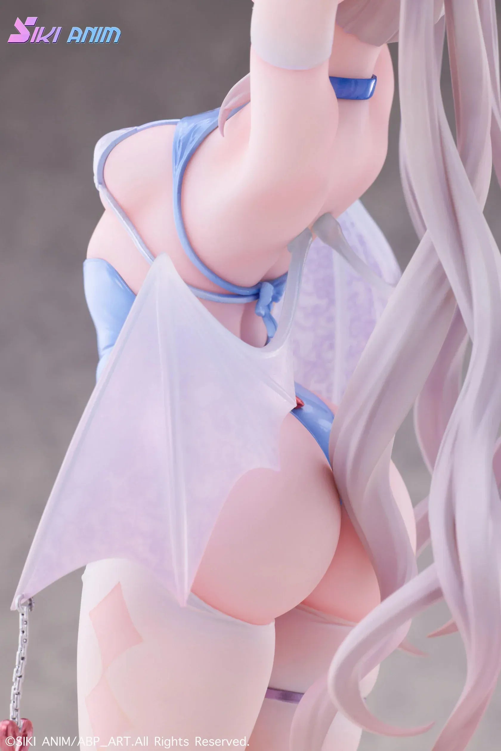 AbP_Art Illustration Sayume 1/6 scale figure with pastel blue outfit, small wings, long silver hair, and heart-shaped display base