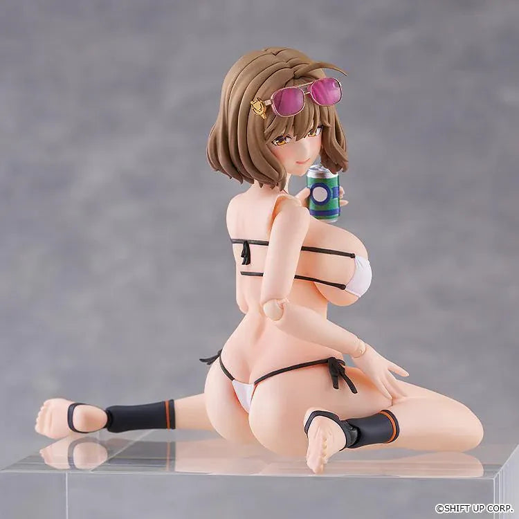 GODDESS OF VICTORY NIKKE figma Anis Sparkling Summer figure wearing swimsuit and yellow jacket with colorful water gun