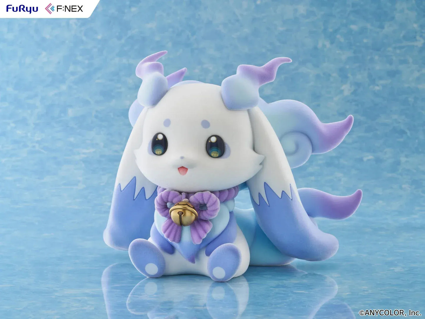 Nijisanji Lunlun 1/2 scale flocked soft vinyl figure featuring pastel colors and bell accessory